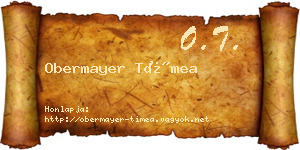 Obermayer Tímea névjegykártya