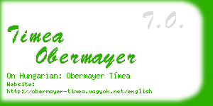timea obermayer business card